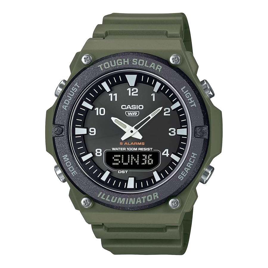 CASIO タフソーラー スタンダード アナデジ 100M防水 海外モデル Amazon | CASIO カシオ ソーラー メンズ スポーツウォッチ